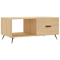 vidaXL Table basse chêne sonoma 90x50x40 cm bois d'ingénierie