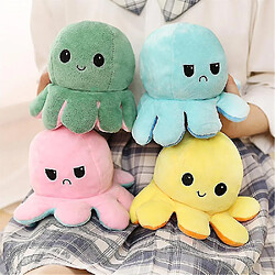 Universal Poupée en peluche flip, jouet réversible analogique doux (bleu/vert) pas cher