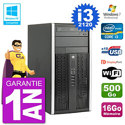 PC HP 6300 MT Intel Core I3-2120 RAM 16Go Disque 500Go Graveur DVD Wifi W7 - Occasion