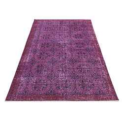 Vidal Tapis de laine 213x114 Violet Ultra Vintage pas cher