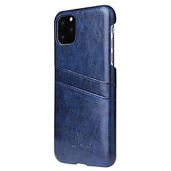 Wewoo Coque Rigide Fierre Shann Etui en cuir PU de cire et pour iPhone 11 bleu