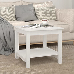 Avis Maison Chic Table basse pour salon | Table à café Blanc 50x50x45 cm Bois massif de pin -GKD21409