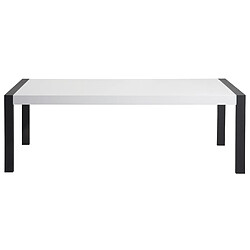 Acheter Beliani Table de salle à manger table blanche pieds noirs 220 cm ARCTIC I