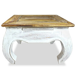 vidaXL Table d'appoint bois d'acajou massif 50x50x35 cm