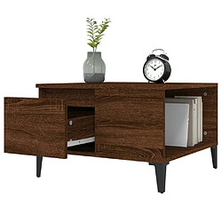 Acheter vidaXL Table basse chêne marron 55x55x36,5 cm bois d'ingénierie