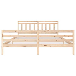 Avis vidaXL Cadre de lit sans matelas bois massif 200x200 cm