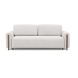 Bestmobilier Glendale - canapé droit 3 places - convertible avec coffre - en tissu bouclette pas cher