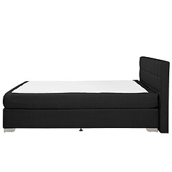 Beliani Lit boxspring en tissu noir 180x200 cm ADMIRAL pas cher