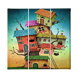 EPIKASA Impression sur Toile pour Enfants Maison Sur L'arbre, Multicouleur, Polyester, 69x3x50 cm