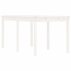 vidaXL Table de jardin blanc 159,5x82,5x76 cm bois massif de pin