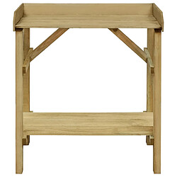 vidaXL Table de jardinière Bois de pin imprégné 75x40x90 cm