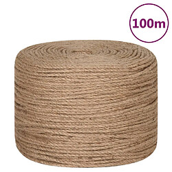 vidaXL Corde de jute 100 m de long 4 mm d'épaisseur