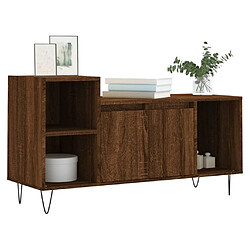 Avis Maison Chic Meuble TV scandinave - Banc TV pour salon Chêne marron 100x35x55 cm Bois d'ingénierie -MN81725