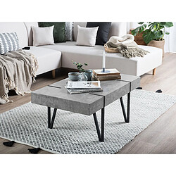 Beliani Table basse MDF Gris clair ADENA