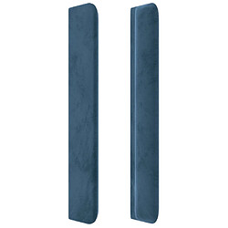 Acheter vidaXL Tête de lit à LED Bleu foncé 203x16x118/128 cm Velours