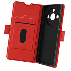 Avizar Étui pour Realme 11 Pro et 11 Pro Plus Porte-carte Support Wallet Slim Rouge