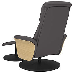 Acheter vidaXL Fauteuil inclinable avec repose-pied gris similicuir