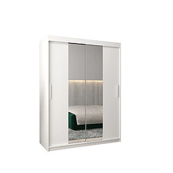 Abiks Meble Armoire Tokyo 1 à portes coulissantes 200/150/62 2 portes (blanc/blanc)