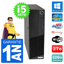 PC Lenovo ThinkCentre M83 SFF Intel i5-4570 RAM 32Go Disque 2To Windows 10 Wifi - Occasion