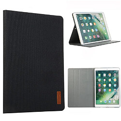 Etui en PU tissu avec support noir pour votre Apple iPad 10.2 (2019)