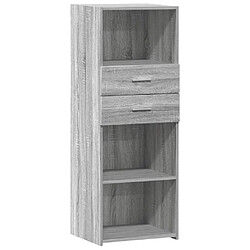 vidaXL Buffet haut sonoma gris 45x42,5x124 cm bois d'ingénierie