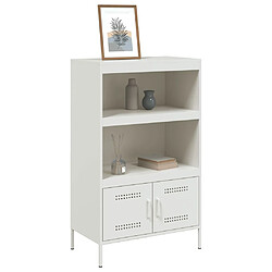 Avis vidaXL Buffet haut blanc 68x39x113 cm acier