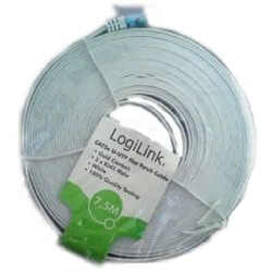 LogiLink Câble patch plat U/UTP, Cat. 5e, 3,0 m, blanc ()