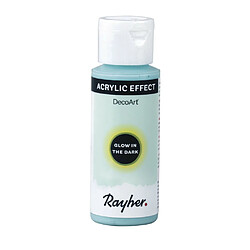 Rayher Peinture acrylique fluo phosphorescente 59 ml - bleu