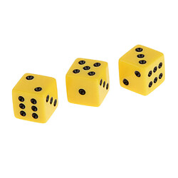 Acheter 100 X 16mm Opaques Six Spots Face Jeux Rpg Dés Jaune