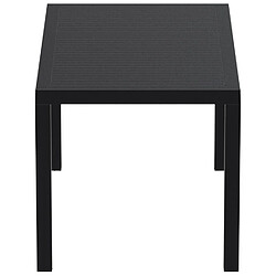 Avis Alterego Table de jardin 'ENOTECA' design en matière plastique noire - 140x80 cm