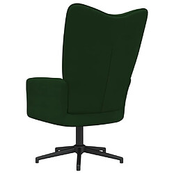 Acheter vidaXL Chaise de relaxation Vert foncé Velours