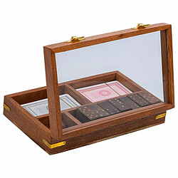 Set de jeux traditionnels Alexandra House Living Marron 12 x 5 x 15 cm 3-en-1 pas cher