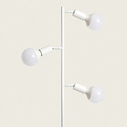 Acheter Ledkia Lampadaire Métal Aratz 3 Spots Blanc