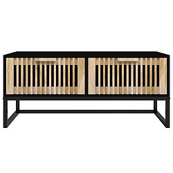 Avis vidaXL Table basse noir 80x40x35 cm Bois d'ingénierie et fer