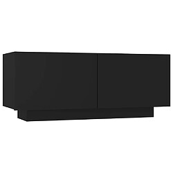 vidaXL Meuble TV Noir 100x35x40 cm Aggloméré