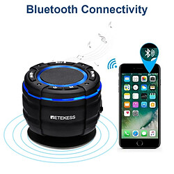 Acheter Universal Haut-parleur Bluetooth haut-parleur de douche sans fil étanche haut-parleur portable de voiture avec ventouse radio(Le noir)