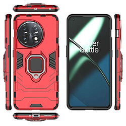 Htdmobiles Coque pour OnePlus 11 5G - housse etui rigide anti choc + verre trempe - ROUGE