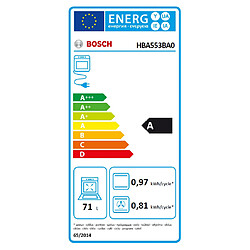 Four intégrable 71l 60cm a ecoclean noir - hba553ba0 - BOSCH