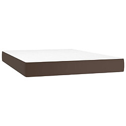 vidaXL Matelas de lit à ressorts ensachés Marron 140x190x20 cm