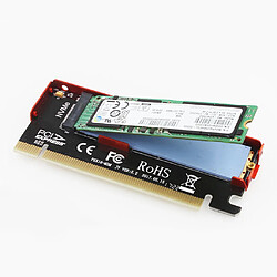 Carte d'Extension NVMe M.2 NGFF SSD Vers PCIE 3.0 X16 avec Boîtier de Radiateur pas cher