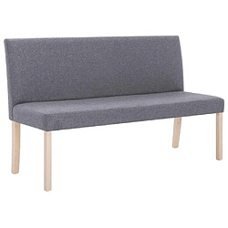 Helloshop26 Banquette pouf tabouret meuble banc 139 5 cm gris clair polyester 3002101