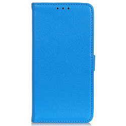 Etui en PU texture litchi bleu pour votre Samsung Galaxy A03 (166.5 x 75.98 x 9.14mm)