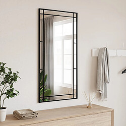 vidaXL Miroir mural noir 50x100 cm rectangulaire fer