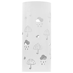 vidaXL Porte-parapluie Design Parapluies Acier Blanc