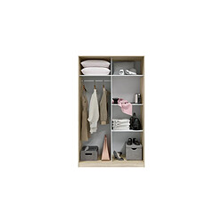 Loungitude Armoire JULIA 2 portes coulissantes pas cher