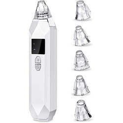 Chrono Aspirateur Point Noirs, Extracteur Point Noir Extracteur de Comédons Nettoyant de Pores Appareil de Beauté du Visage avec 5 Sondes et 3 Modes