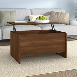 vidaXL Table basse Chêne marron 80x55,5x41,5 cm Bois d'ingénierie