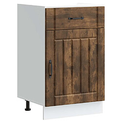 vidaXL Armoire de cuisine Lucca chêne fumé bois ingénierie