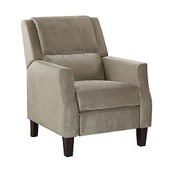 Beliani Fauteuil EGERSUND Velours Taupe