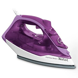 Tefal FV2836 Fer à repasser à sec ou à vapeur Semelle en céramique 2400 W Violet, Blanc